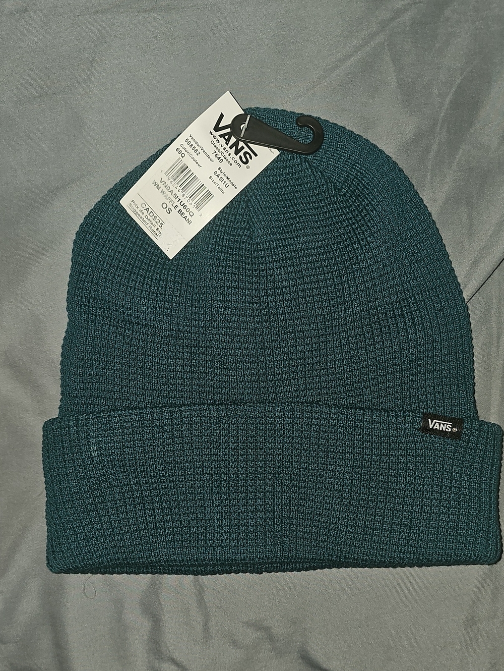 Vans Men's Teal Knit Cuffed Beanie